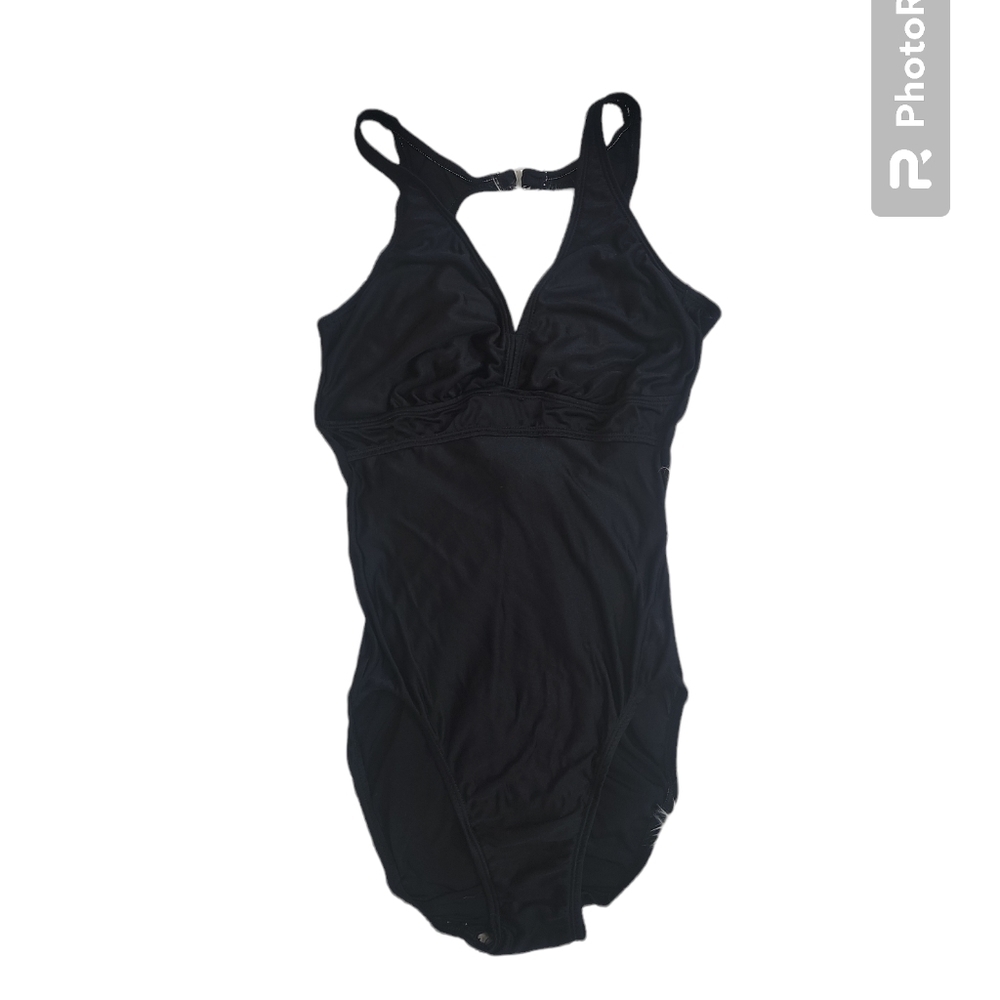 TYR Vintage 80s‎ Black Womens Body SwimSuit Size 7/8
